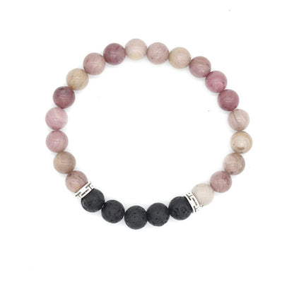 Popular Ornament Rhodochrosite Volcanic Rock Drip Essential Oil Bracelets