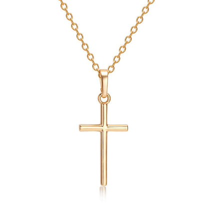 Cool Fashion Simple Cross Clavicle Chain Necklaces