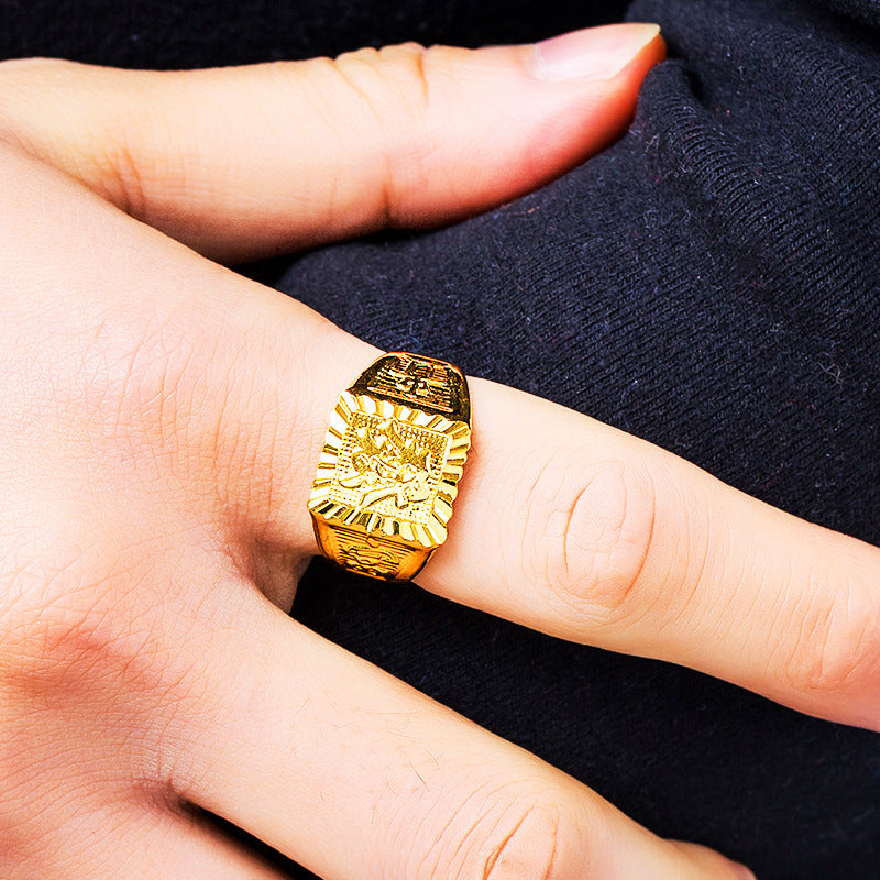 Women's & Men's Open Gold Plated Small Man's Vietnam Rings