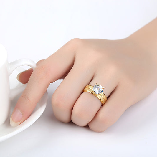 Women's Fashionable Simple Elegant Stainless Steel Personalized Rings