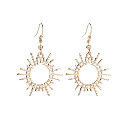 Women's Trendy Gear Creative Geometric Alloy Ornament Earrings