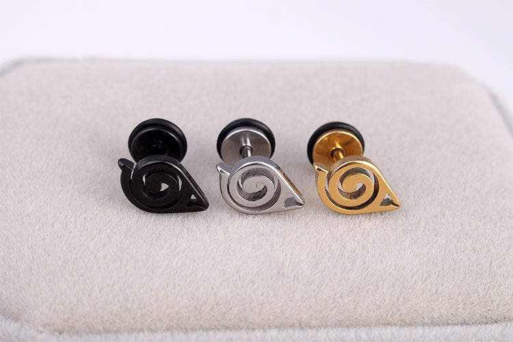 Fashion Anime Titanium Steel Ear Stall Earrings