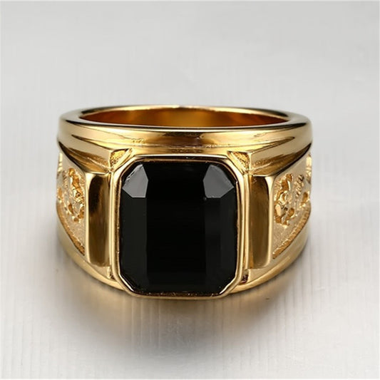 Men's Ornament Trendy Fashion Vintage Gold Rings