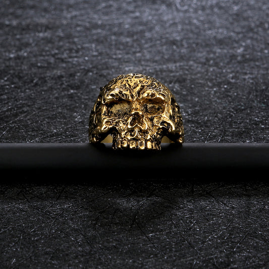 Men's Punk Skull Titanium Steel Personality Retro Rings