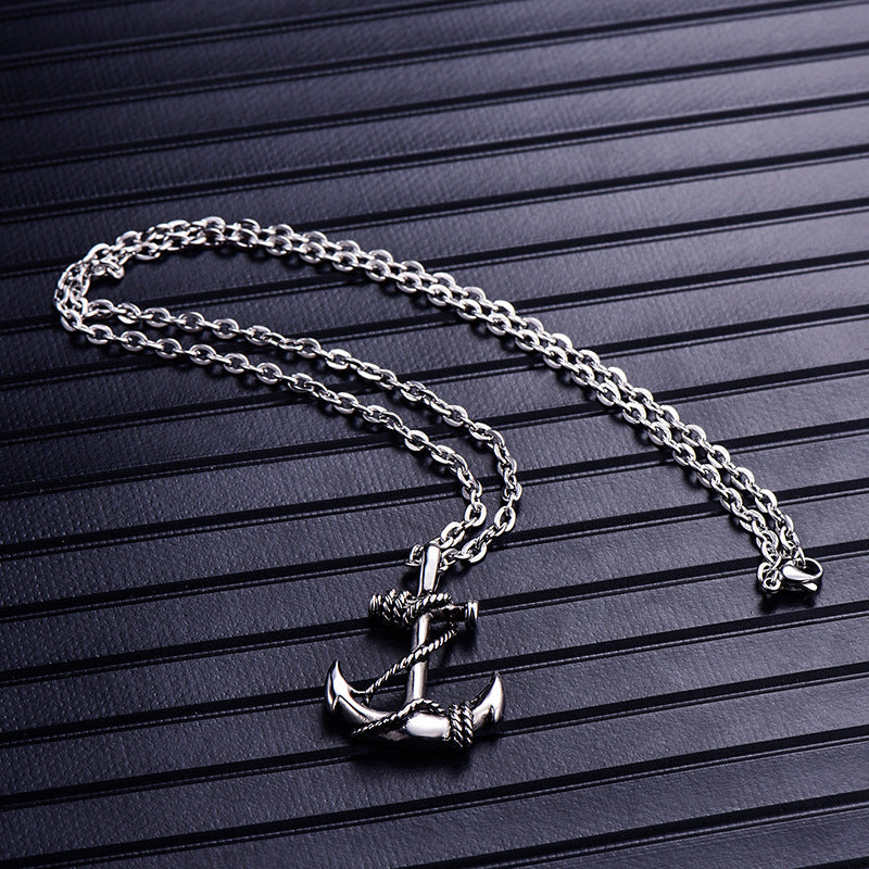 Men's Titanium Steel Boat Cat Stainless Creative Necklaces