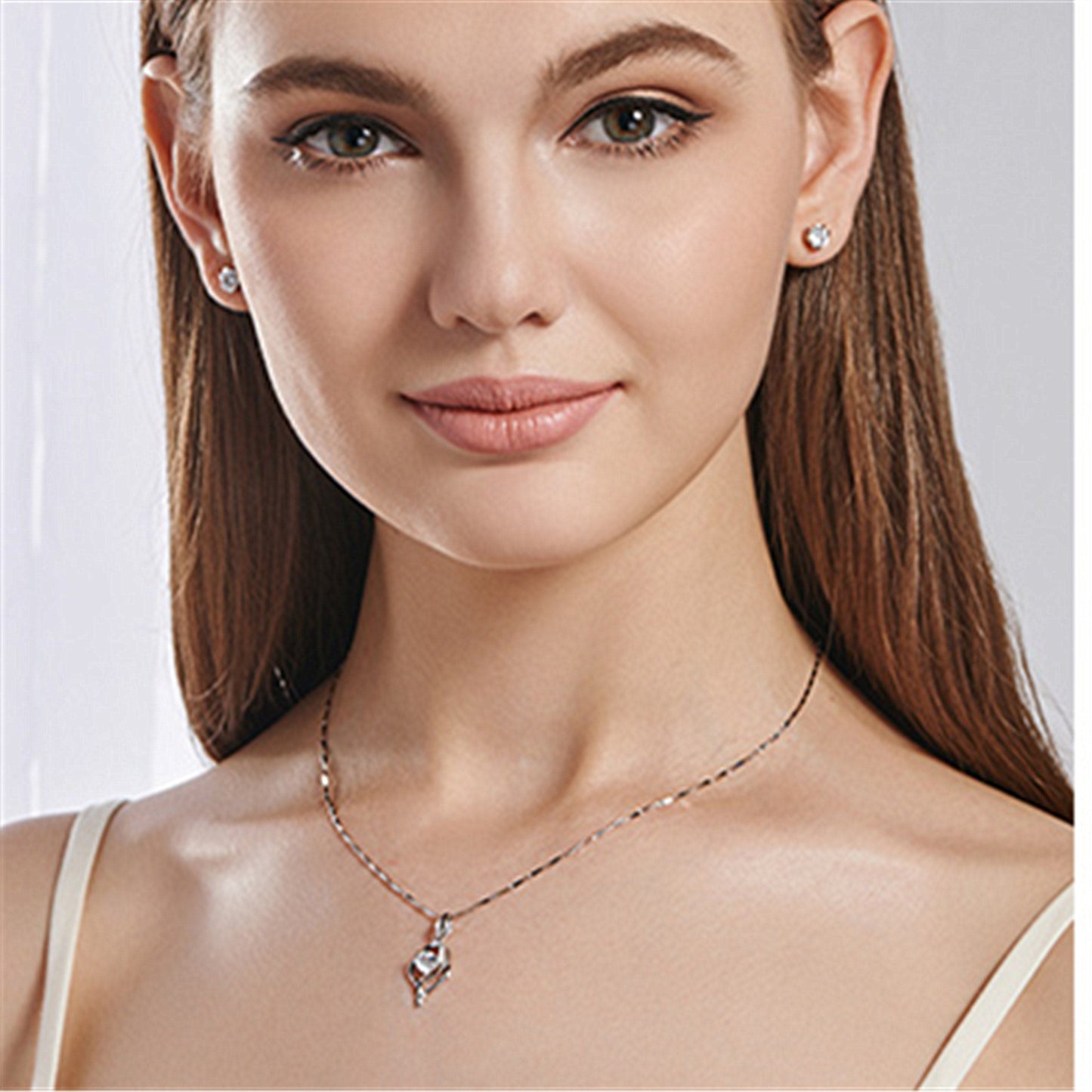 Heart-shaped Female Clavicle Chain May You Love Pendants