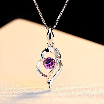 Heart-shaped Female Clavicle Chain May You Love Pendants