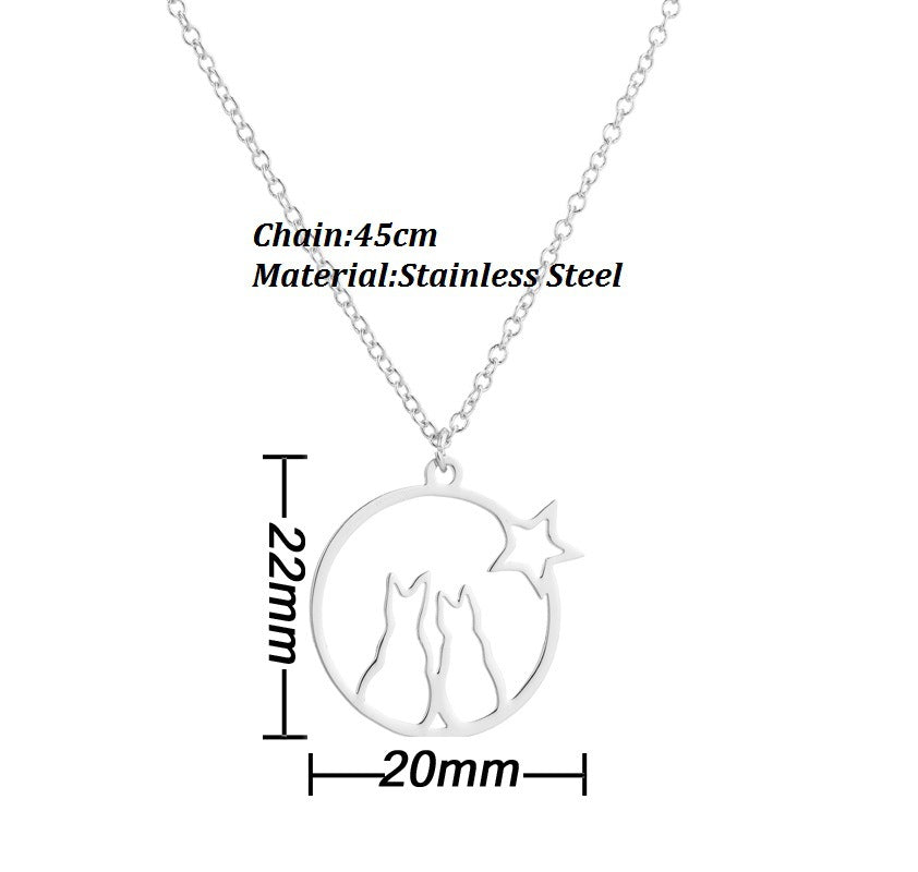 Steel Small Animal Clavicle Chain Female Necklaces