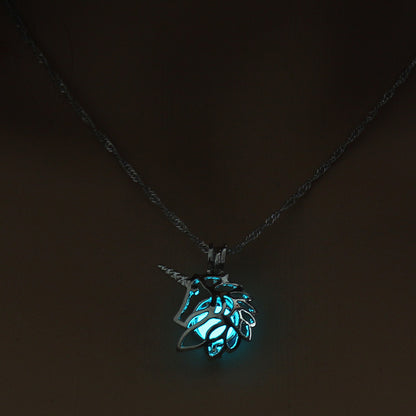 Noctilucent Fashion Flying Dragon Halloween Creative Necklaces