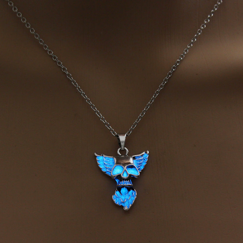 Noctilucent Fashion Flying Dragon Halloween Creative Necklaces