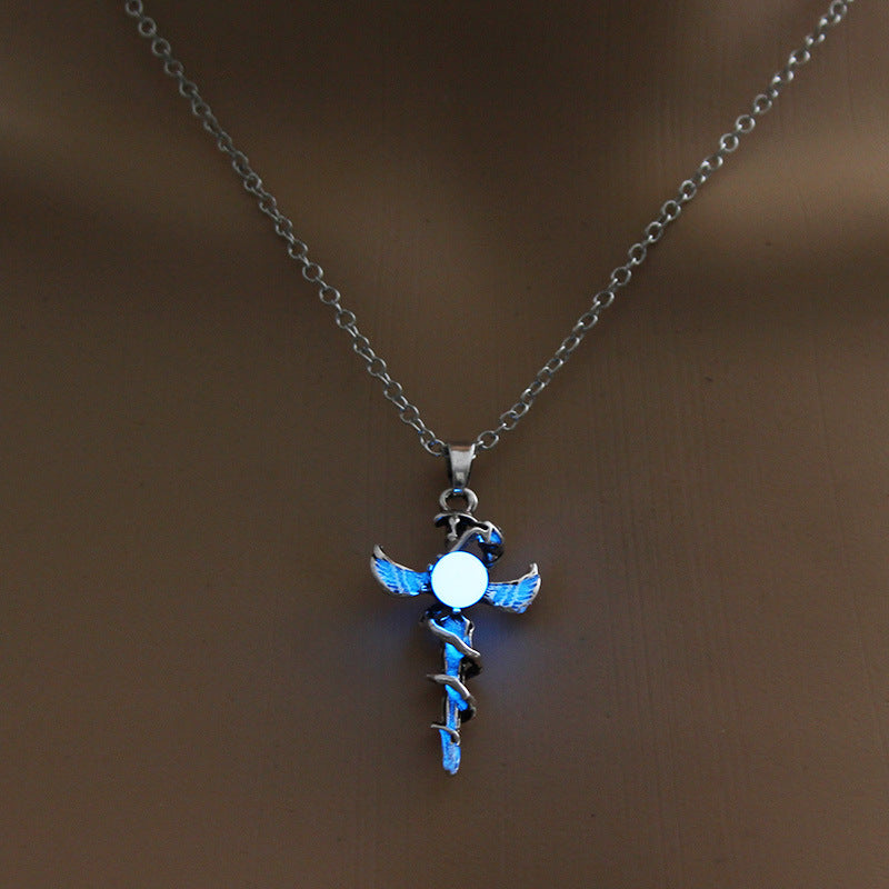 Noctilucent Fashion Flying Dragon Halloween Creative Necklaces