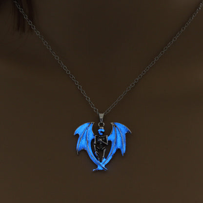 Noctilucent Fashion Flying Dragon Halloween Creative Necklaces