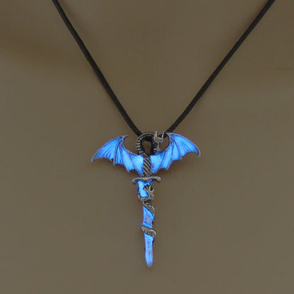 Noctilucent Fashion Flying Dragon Halloween Creative Necklaces