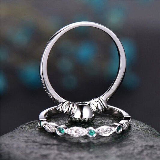 Emerald Zircon Female Fashion Sapphire Engagement Rings