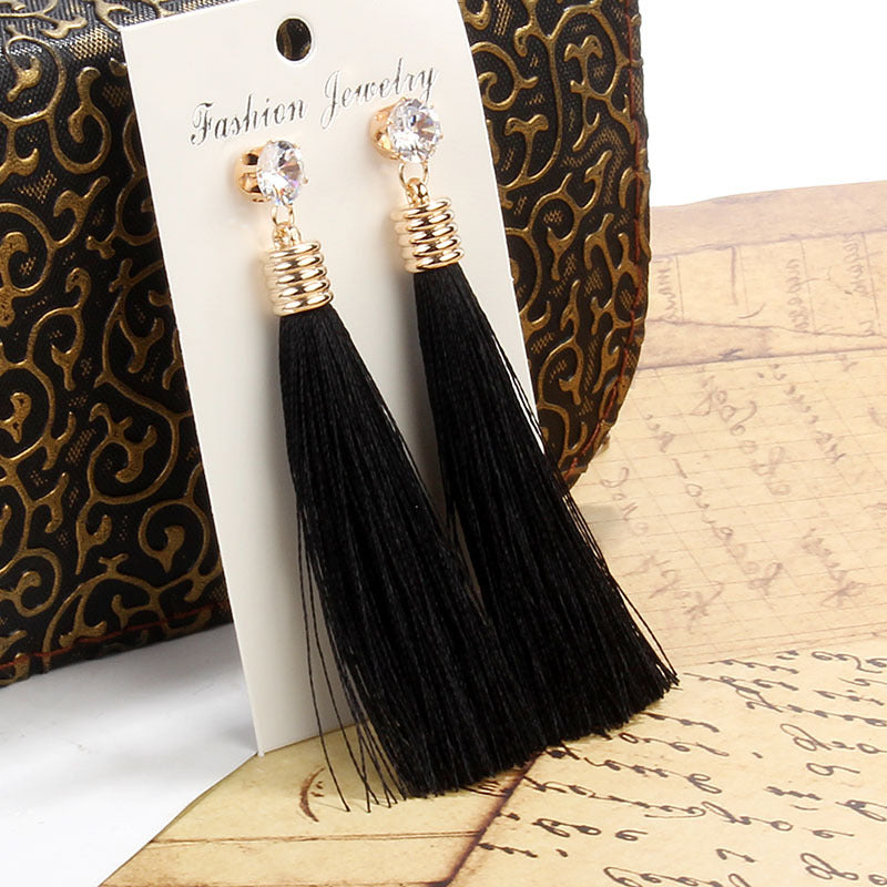 Women's Fashion Popular Bohemian Long Fringe Earrings