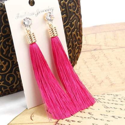 Women's Fashion Popular Bohemian Long Fringe Earrings