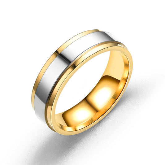 Fashion Mirror Golden Couple Ornament Source Rings