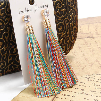 Women's Fashion Popular Bohemian Long Fringe Earrings