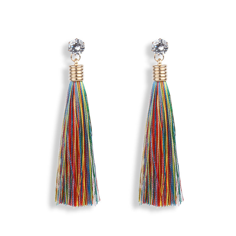 Women's Fashion Popular Bohemian Long Fringe Earrings