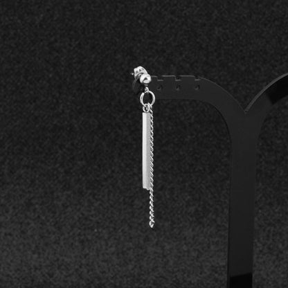 Women's & Men's Park Square Stick Chain Eardrop Ear Earrings