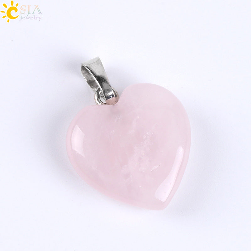 Women's Heart Stone Ornament Accessories Holiday Gift Pendants