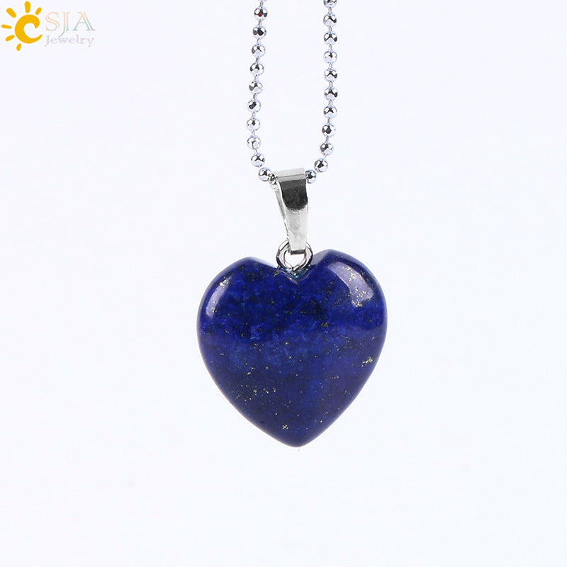 Women's Heart Stone Ornament Accessories Holiday Gift Pendants