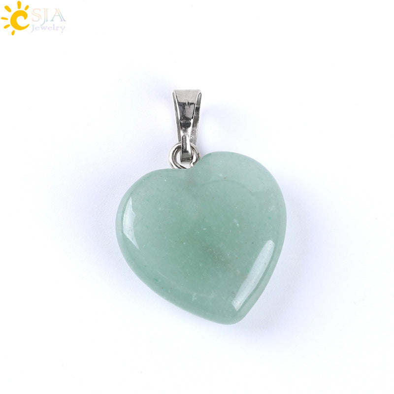 Women's Heart Stone Ornament Accessories Holiday Gift Pendants