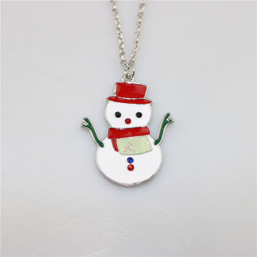 Charming Christmas Sticker Printing Painting Oil Pendants