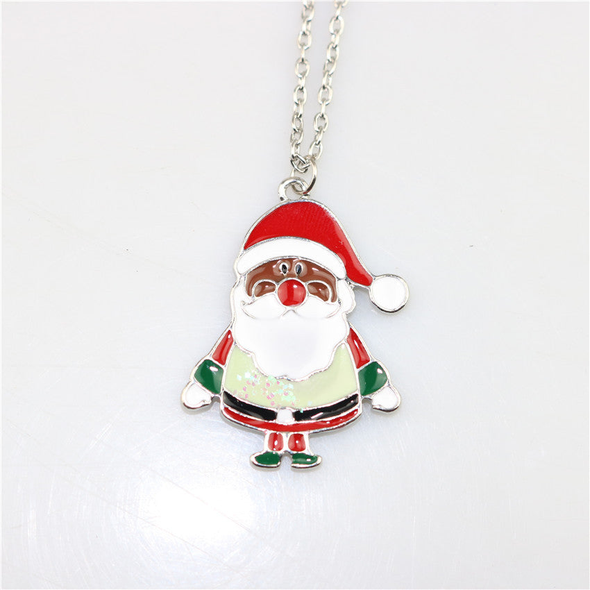 Charming Christmas Sticker Printing Painting Oil Pendants