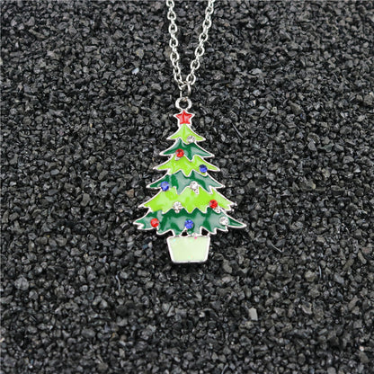 Charming Christmas Sticker Printing Painting Oil Pendants