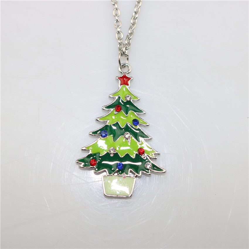 Charming Christmas Sticker Printing Painting Oil Pendants