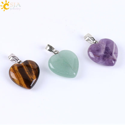 Women's Heart Stone Ornament Accessories Holiday Gift Pendants