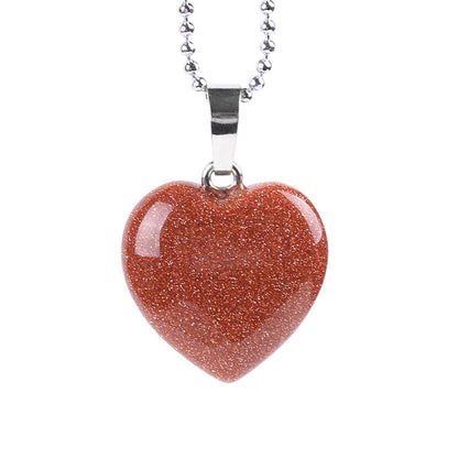 Women's Heart Stone Ornament Accessories Holiday Gift Pendants