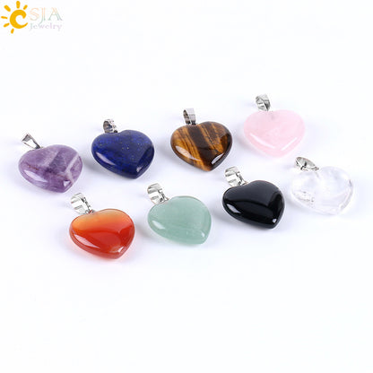 Women's Heart Stone Ornament Accessories Holiday Gift Pendants