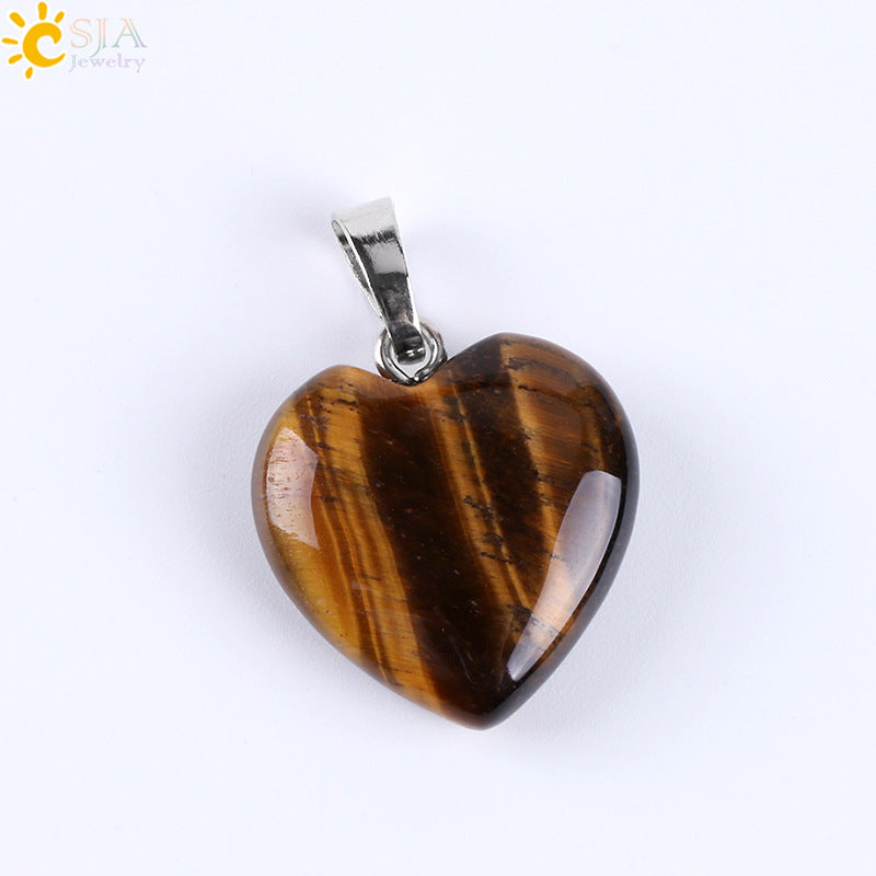 Women's Heart Stone Ornament Accessories Holiday Gift Pendants