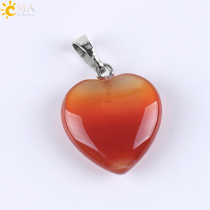 Women's Heart Stone Ornament Accessories Holiday Gift Pendants