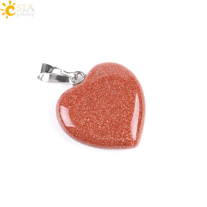 Women's Heart Stone Ornament Accessories Holiday Gift Pendants