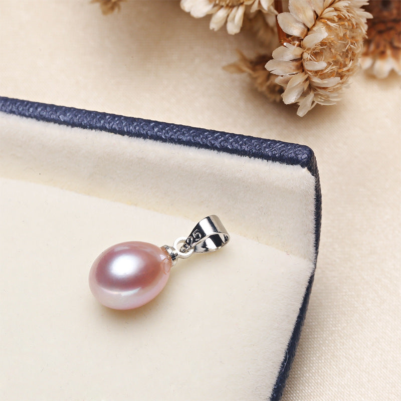 Elegant Pearl Mountain Lake Oval Buckle Pendants