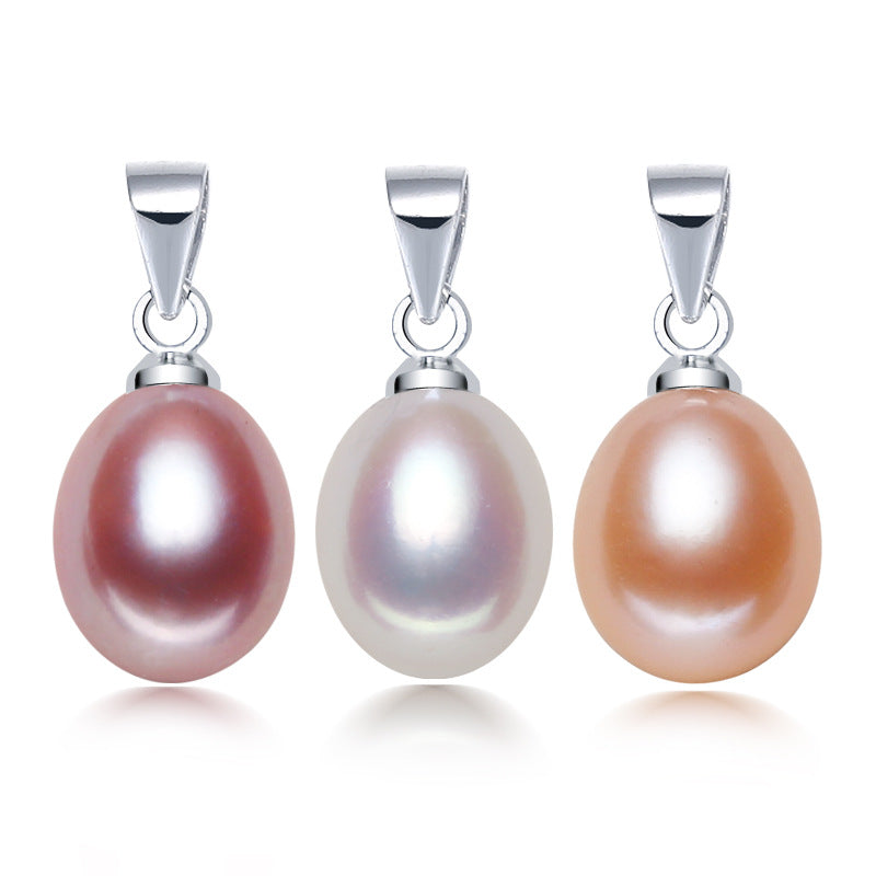 Elegant Pearl Mountain Lake Oval Buckle Pendants