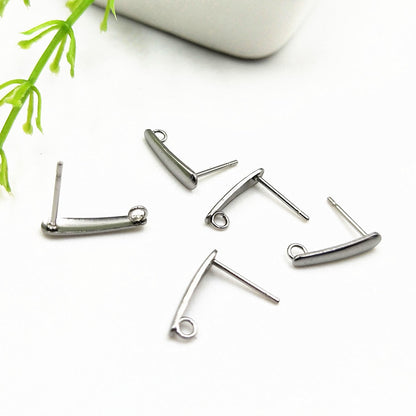 Steel Ear Stainless Long Rectangular Bar Welding Earrings