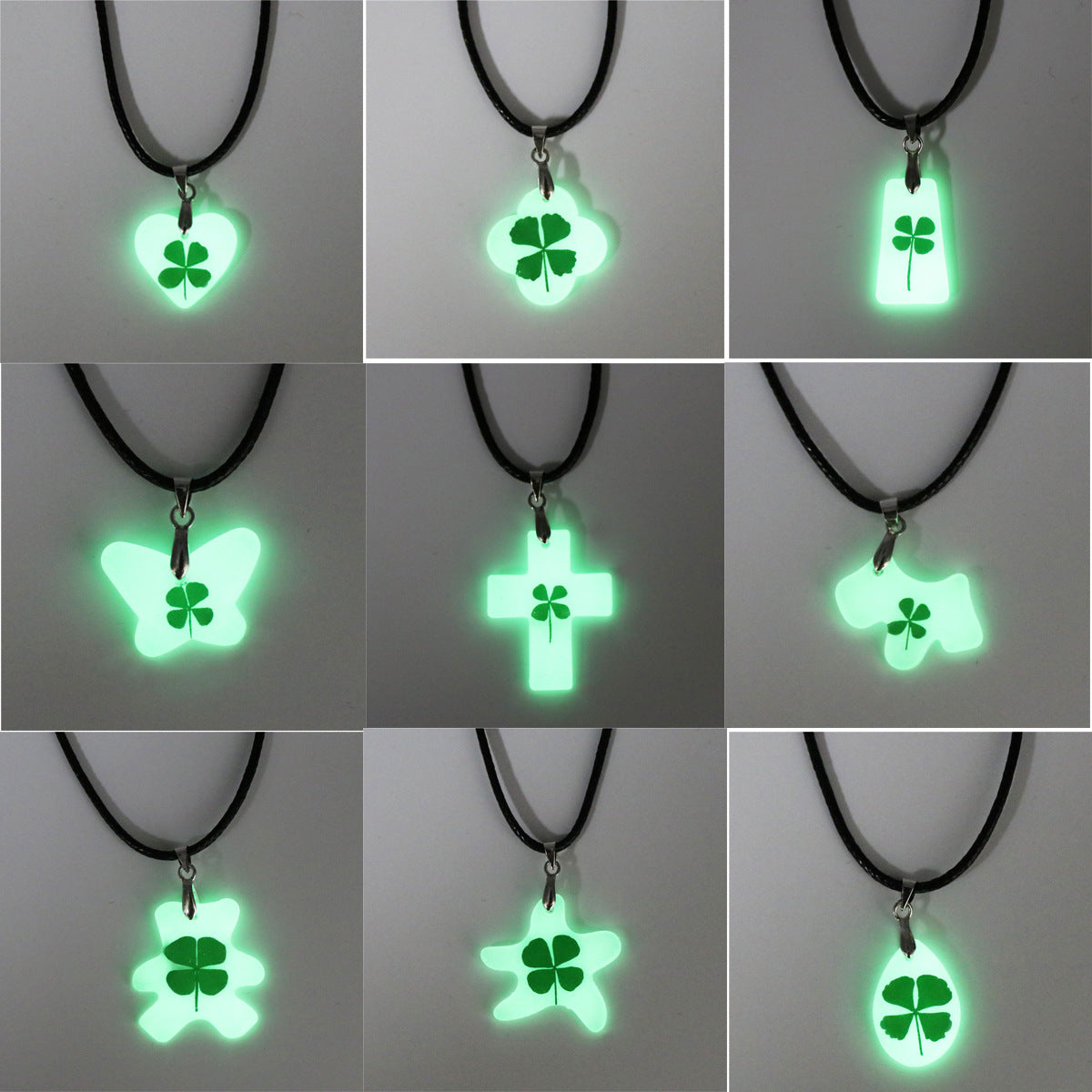 Women's Luminous Clover Summer High-grade Natural Epoxy Pendants