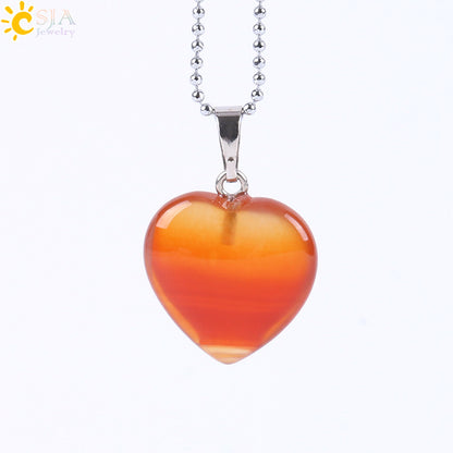 Women's Heart Stone Ornament Accessories Holiday Gift Pendants