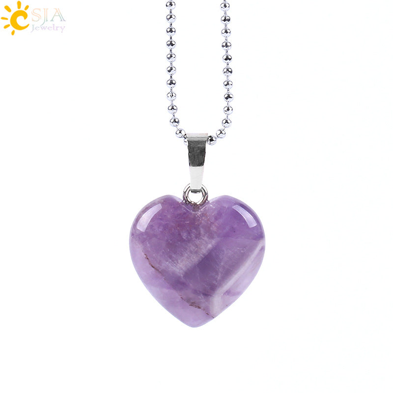 Women's Heart Stone Ornament Accessories Holiday Gift Pendants