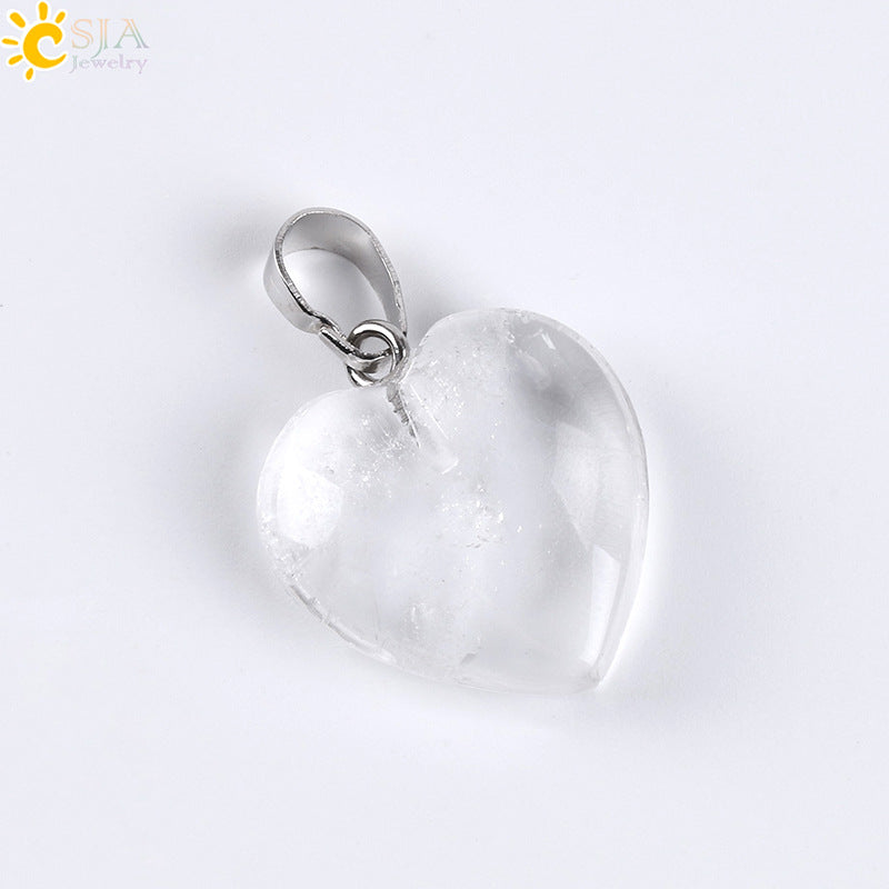 Women's Heart Stone Ornament Accessories Holiday Gift Pendants