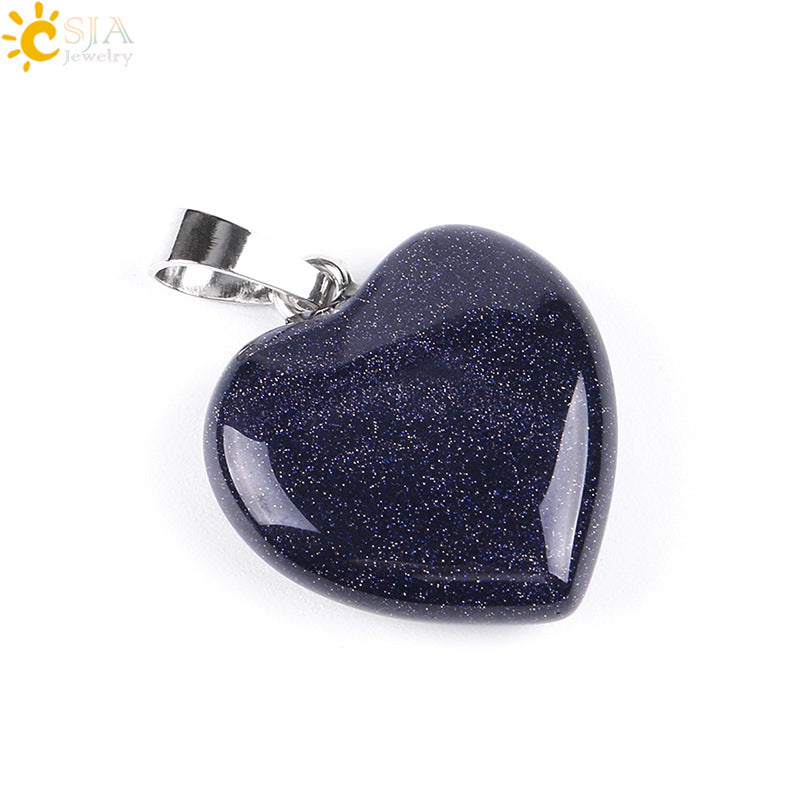 Women's Heart Stone Ornament Accessories Holiday Gift Pendants