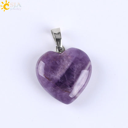 Women's Heart Stone Ornament Accessories Holiday Gift Pendants