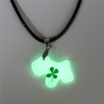 Women's Luminous Clover Summer High-grade Natural Epoxy Pendants