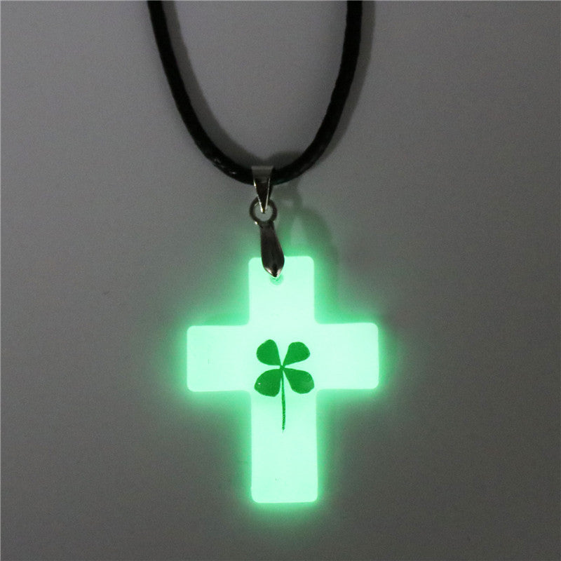 Women's Luminous Clover Summer High-grade Natural Epoxy Pendants