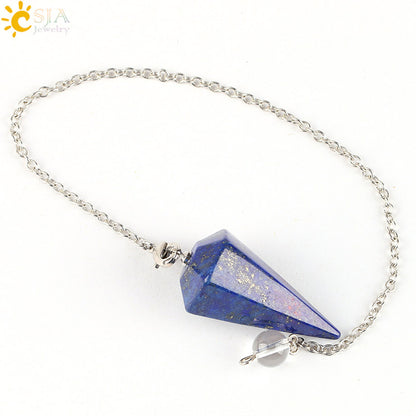 Large Natural Stone Flexible Pendulum Unisex Pendants