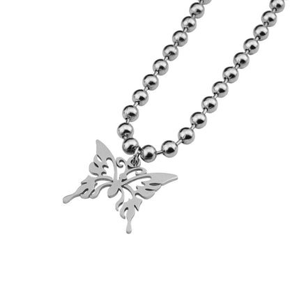 Hollow Butterfly Short Sweater Chain University Necklaces